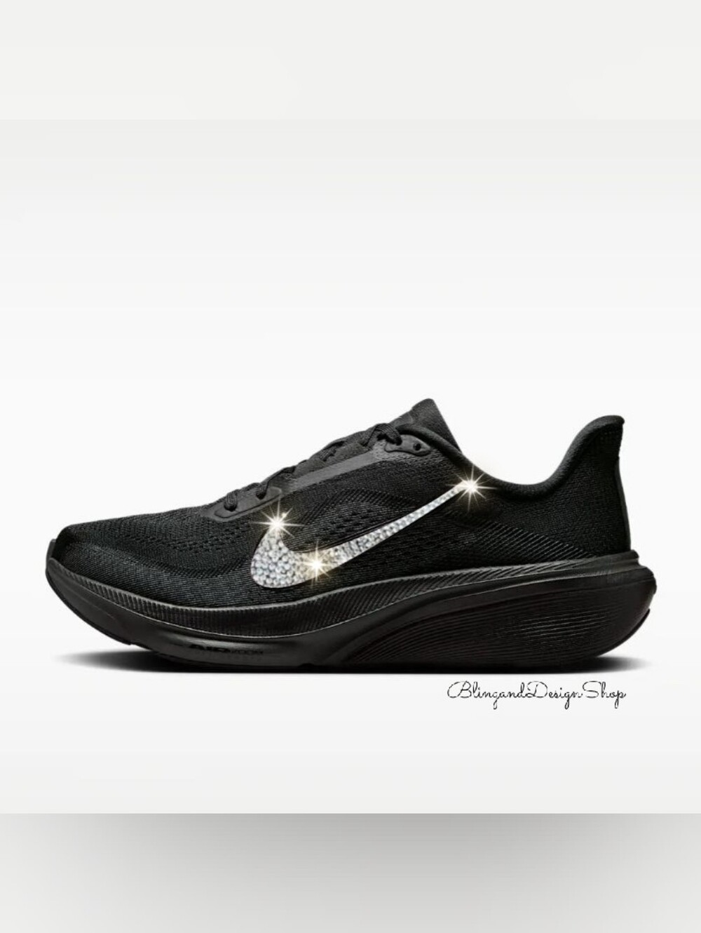 Bling Swarovski Nike Pegasus 42 Sneakers Shoes Women's Custom With Crystals